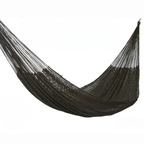 Outdoor undercover cotton Mayan Legacy hammock King size Black
