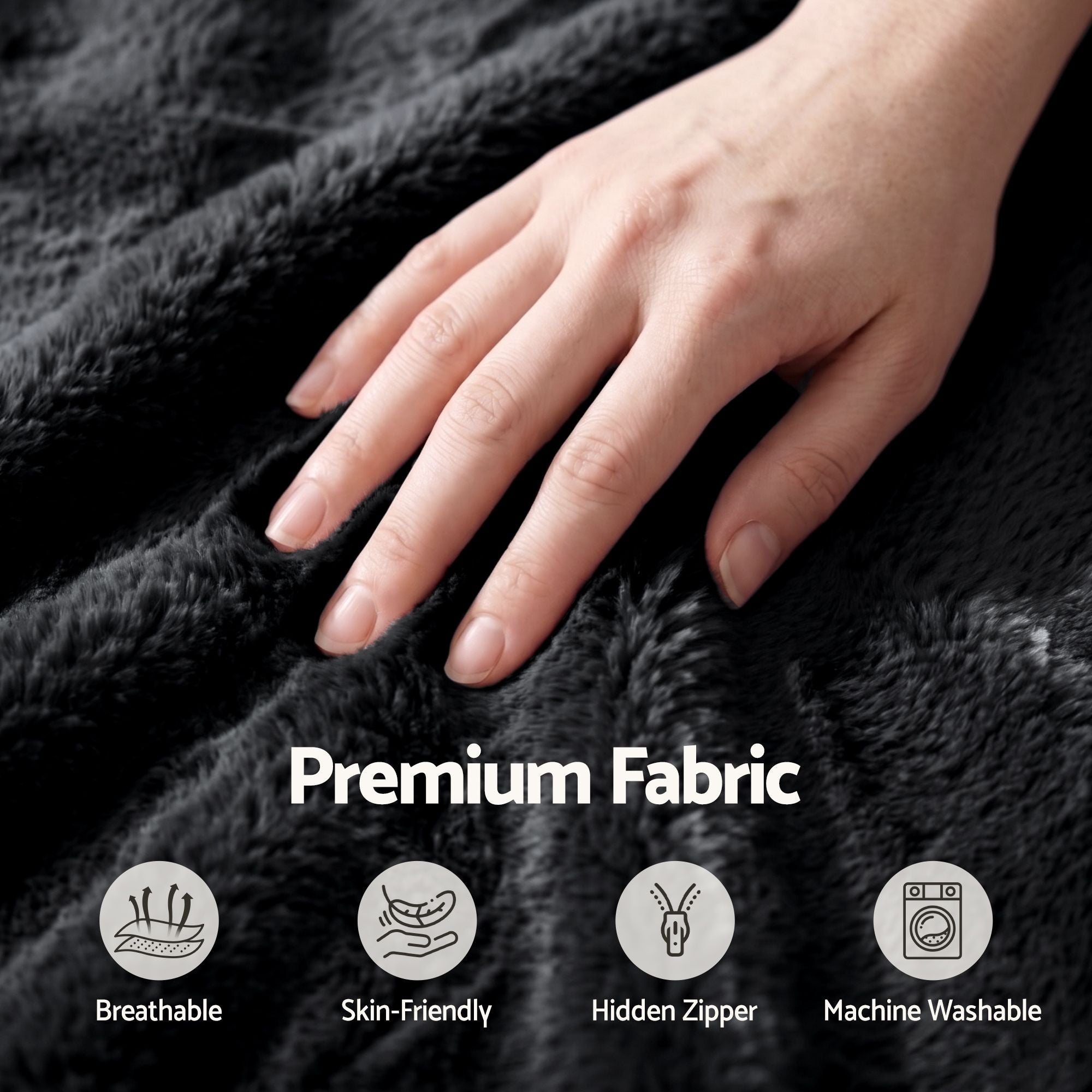 Artiss Bean Bag Chair Cover (No Filler) - Black