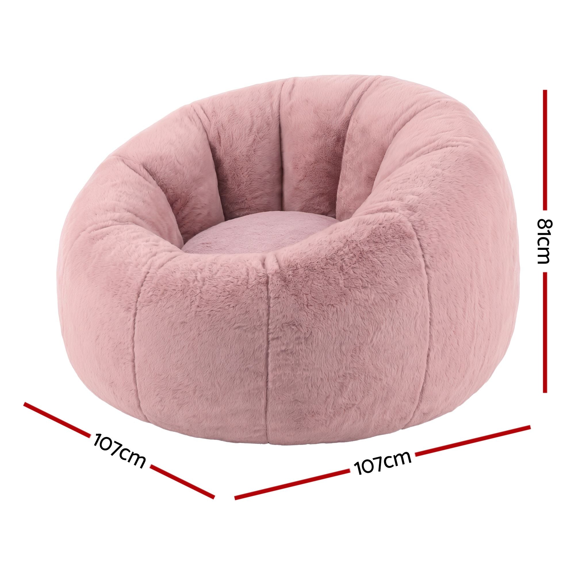 Artiss Bean Bag Chair Cover (No Filler) - Pink