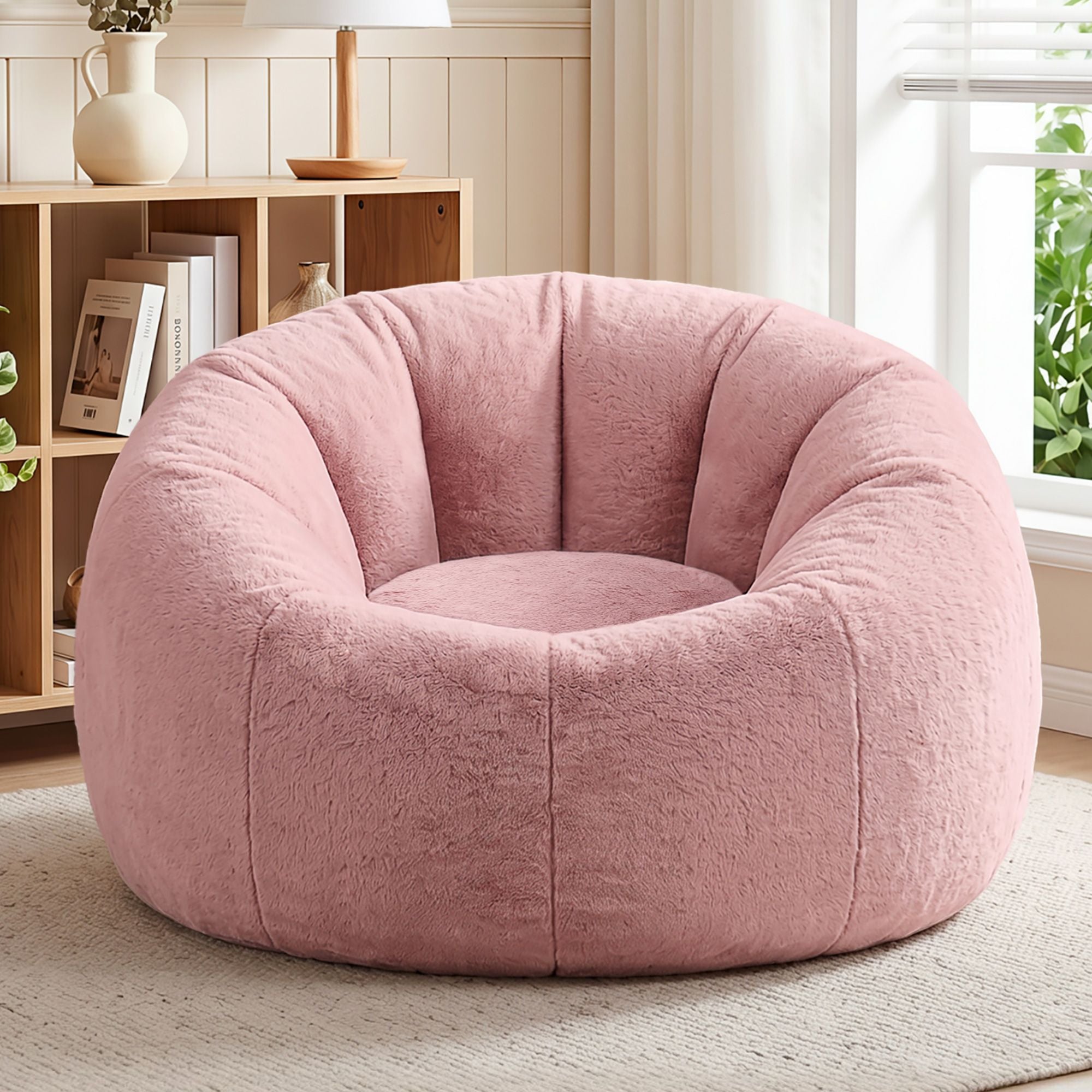 Artiss Bean Bag Chair Cover (No Filler) - Pink