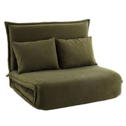 Artiss Floor Lounge Sofa Bed Foldable 2 Seater Green