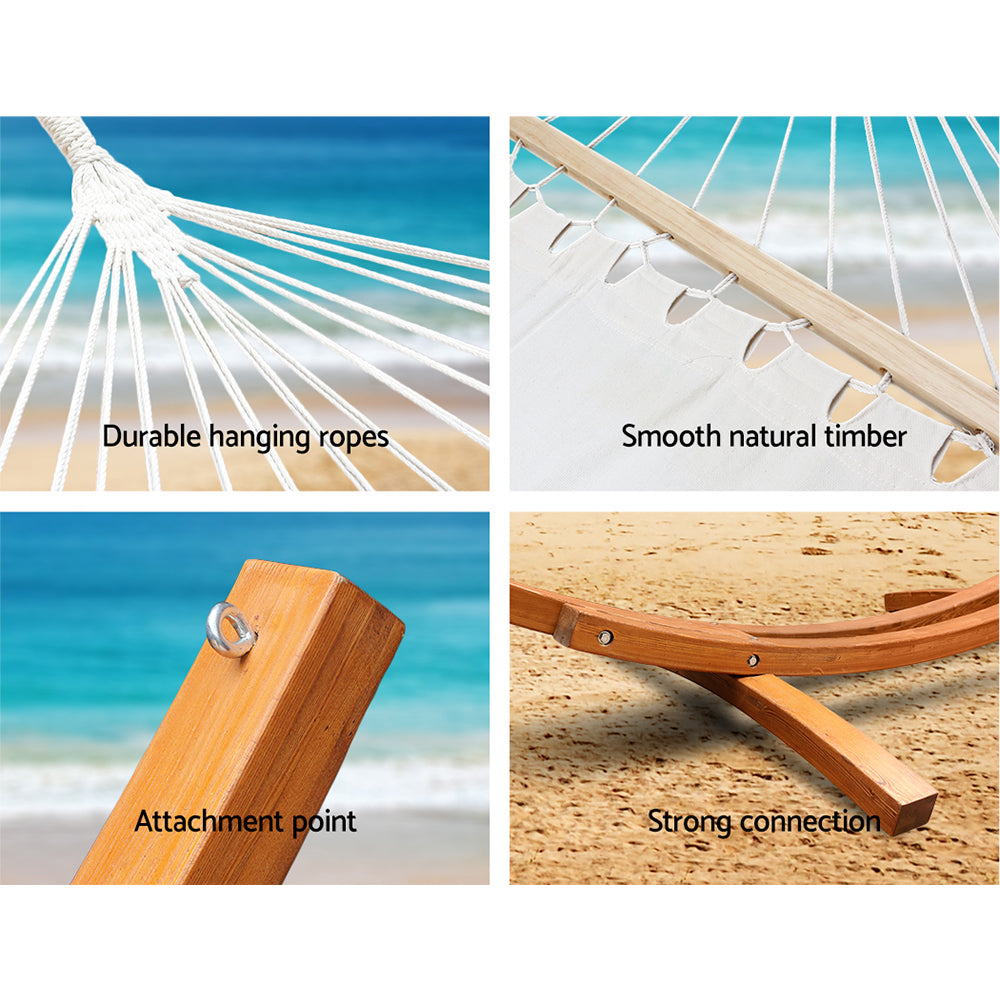 Gardeon Timber Hammock with Stand