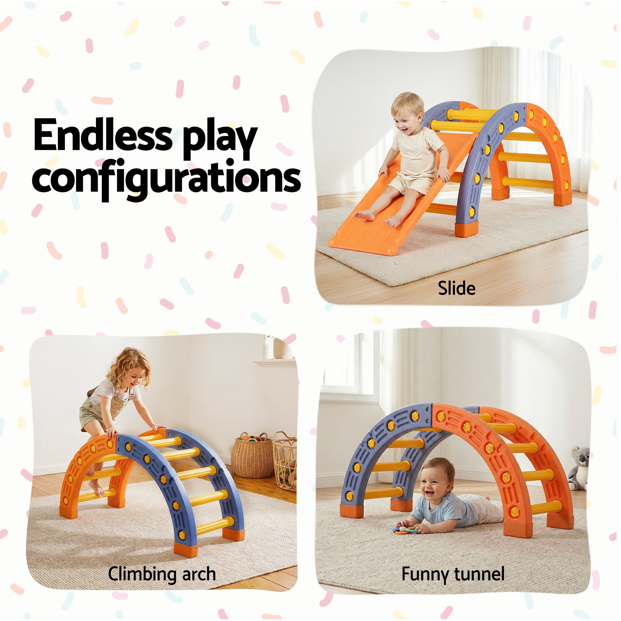 Keezi Kids Climbing Frame Set With Slide