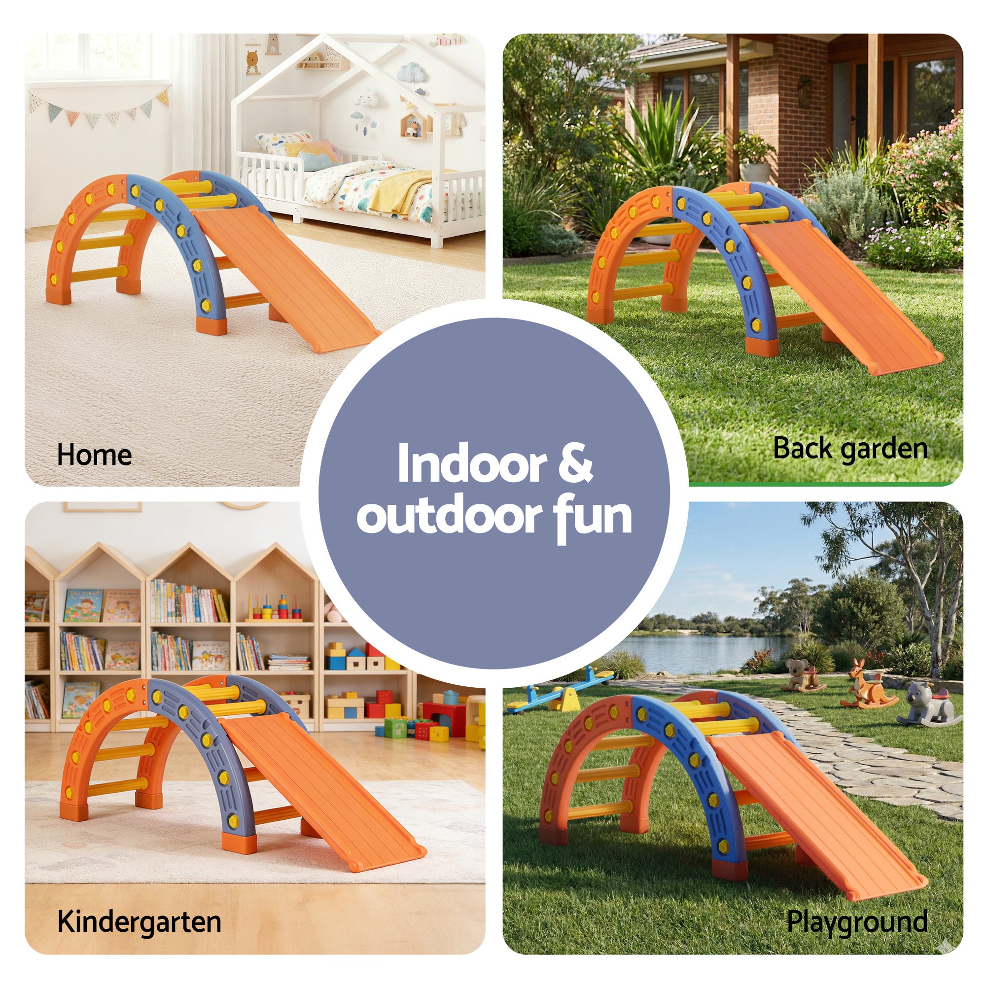 Keezi Kids Climbing Frame Set With Slide