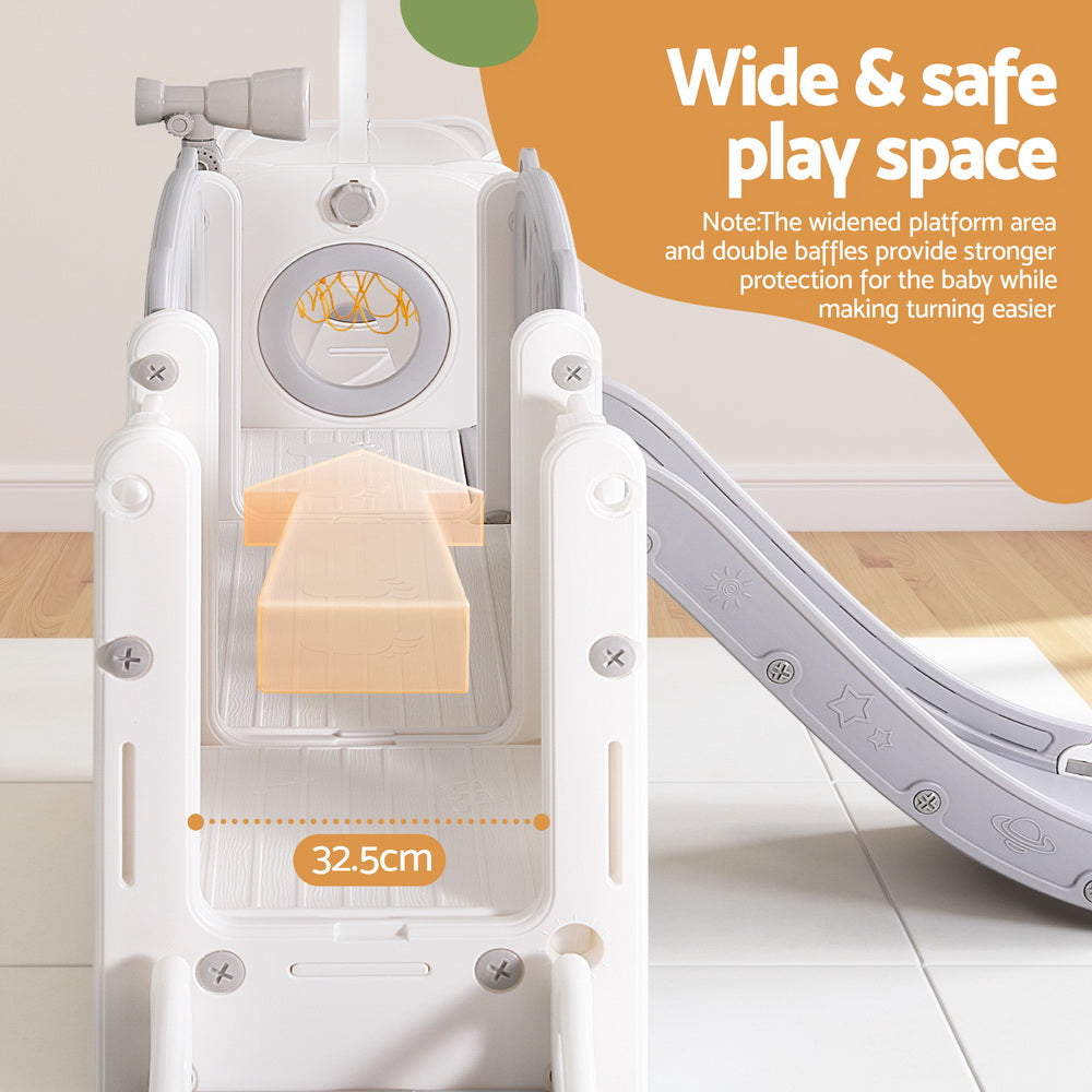 Keezi Kids Slide Swing Set 132cm - Grey
