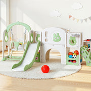 Keezi Kids Slide Swing Set - 140cm Green