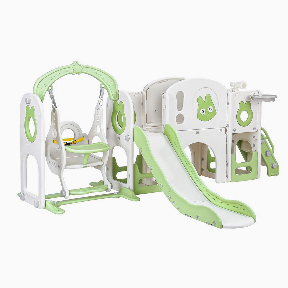 Keezi Kids Slide Swing Set - 140cm Green