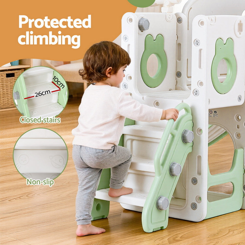 Keezi Kids Slide Swing Set - 140cm Green