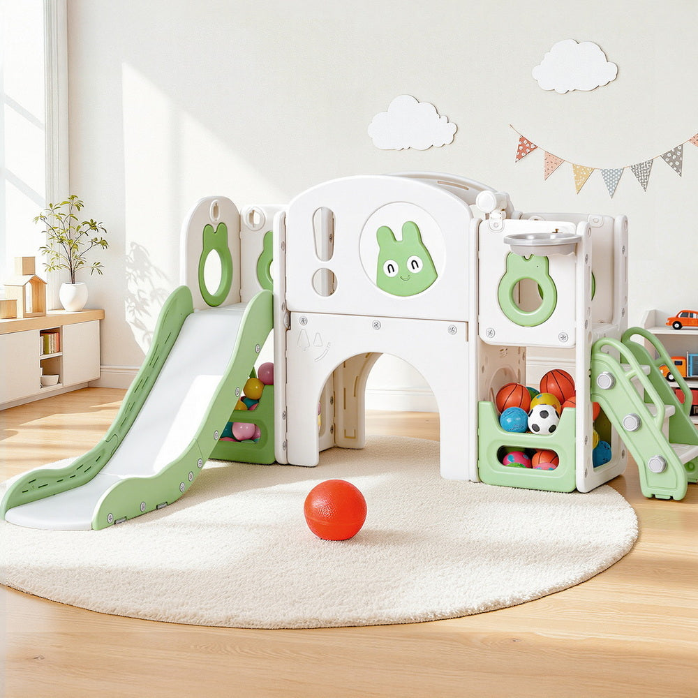 Keezi Kids Slide Swing Set - Green