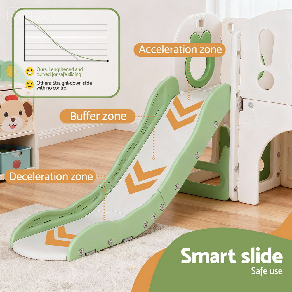 Keezi Kids Slide Swing Set - Green