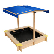 Keezi Kids Sandpit with Canopy and Bench Seat 101cm