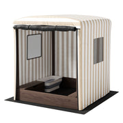 Keezi Kids Sandpit Wooden Sandboxwith Canopy Window 120cm