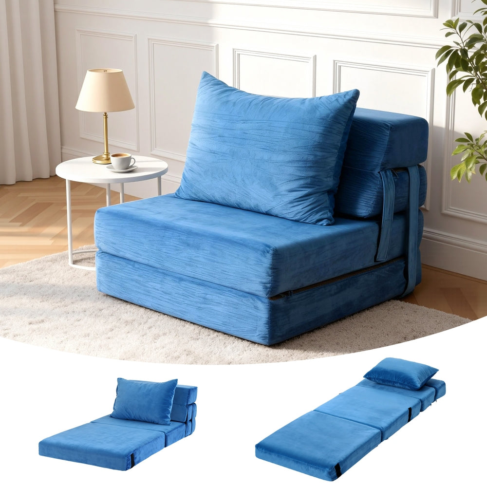 Artiss Armless Convertible Folding Sofa Bed