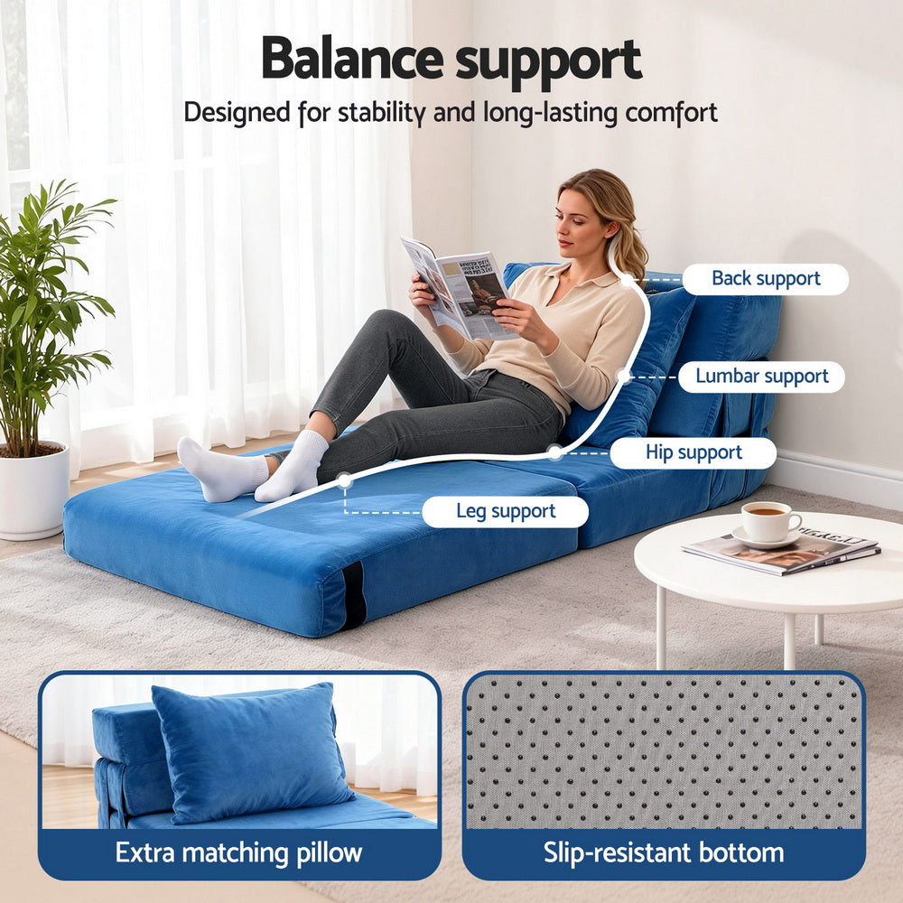 Artiss Armless Convertible Folding Sofa Bed