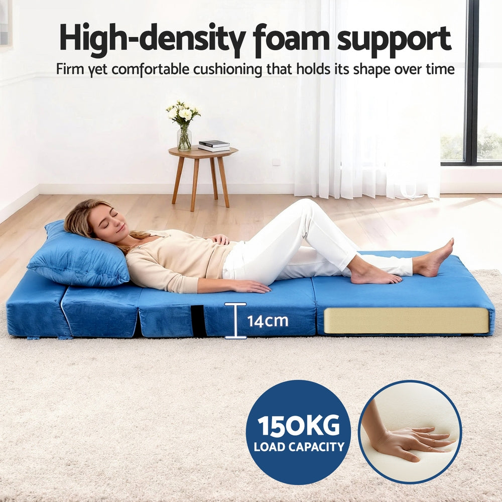 Artiss Armless Convertible Folding Sofa Bed