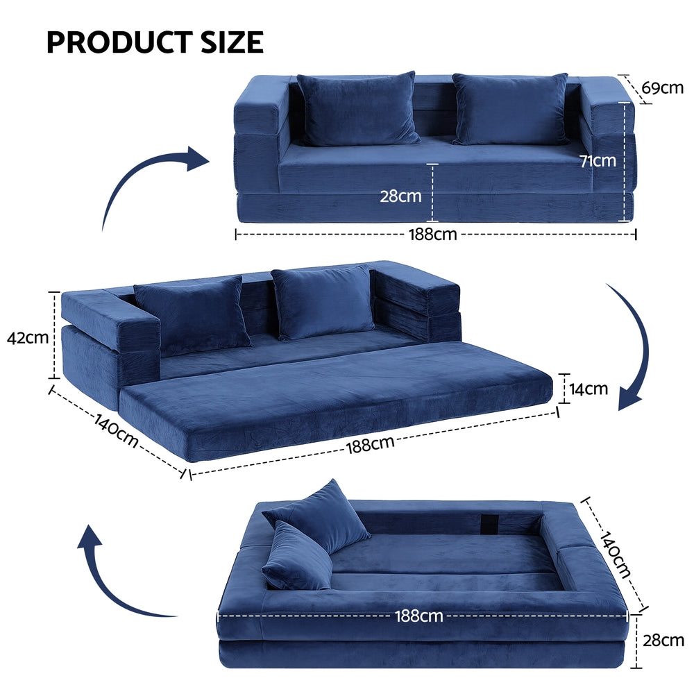 Artiss Convertible Folding Sofa Bed