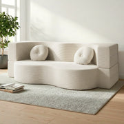 Artiss Folding Sofa Bed Floor Couch 2-in-1 Convertible - Beige