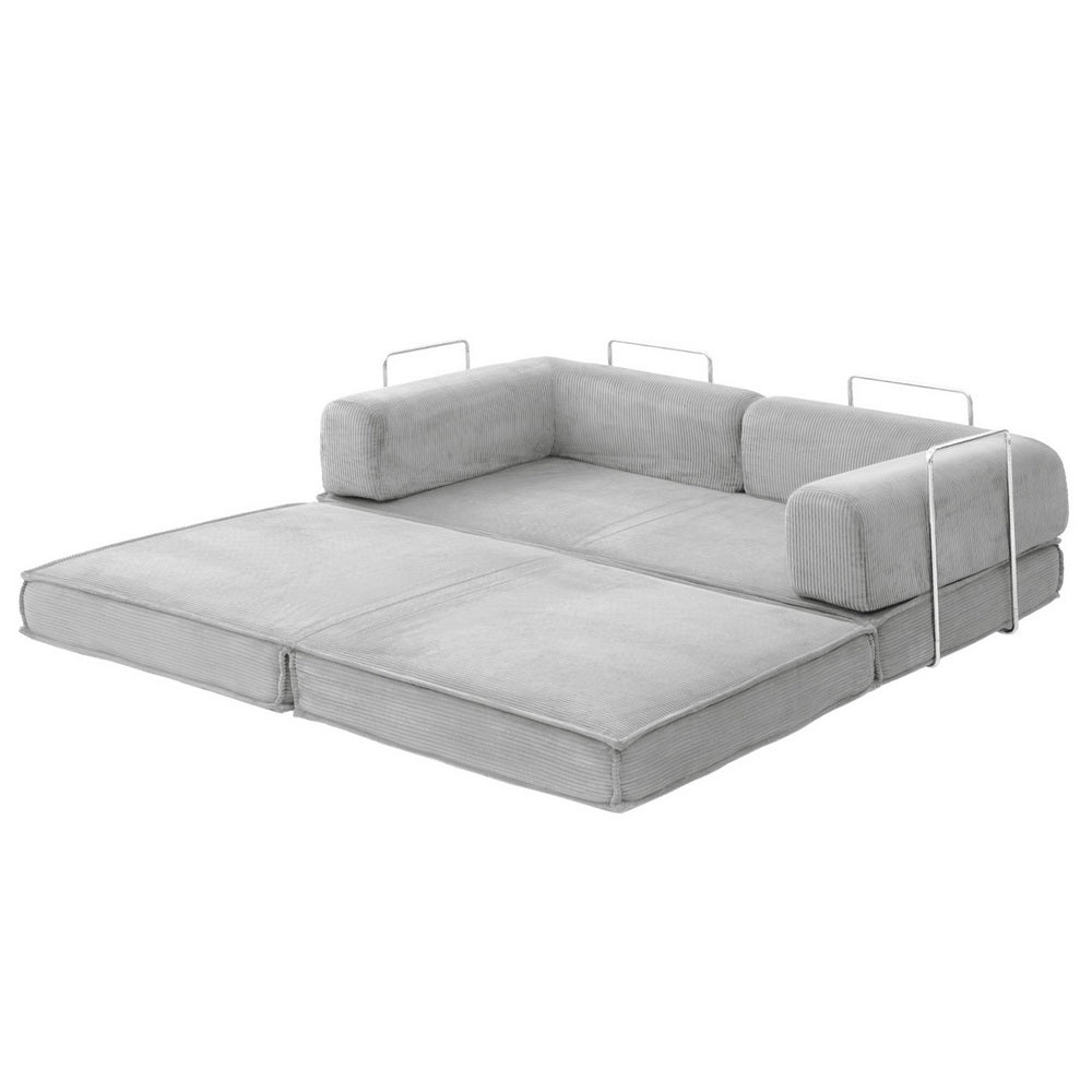 Artiss Convertible Folding Sofa Bed - Grey