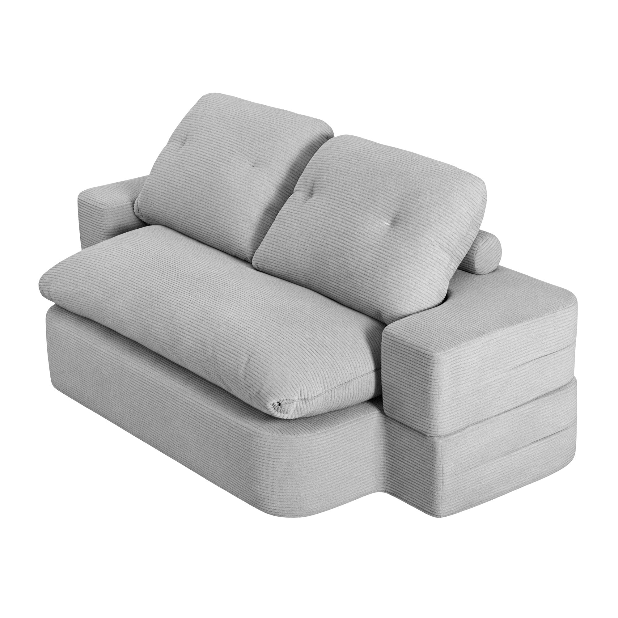 Artiss Convertible Folding Sofa Bed - Boneless Grey