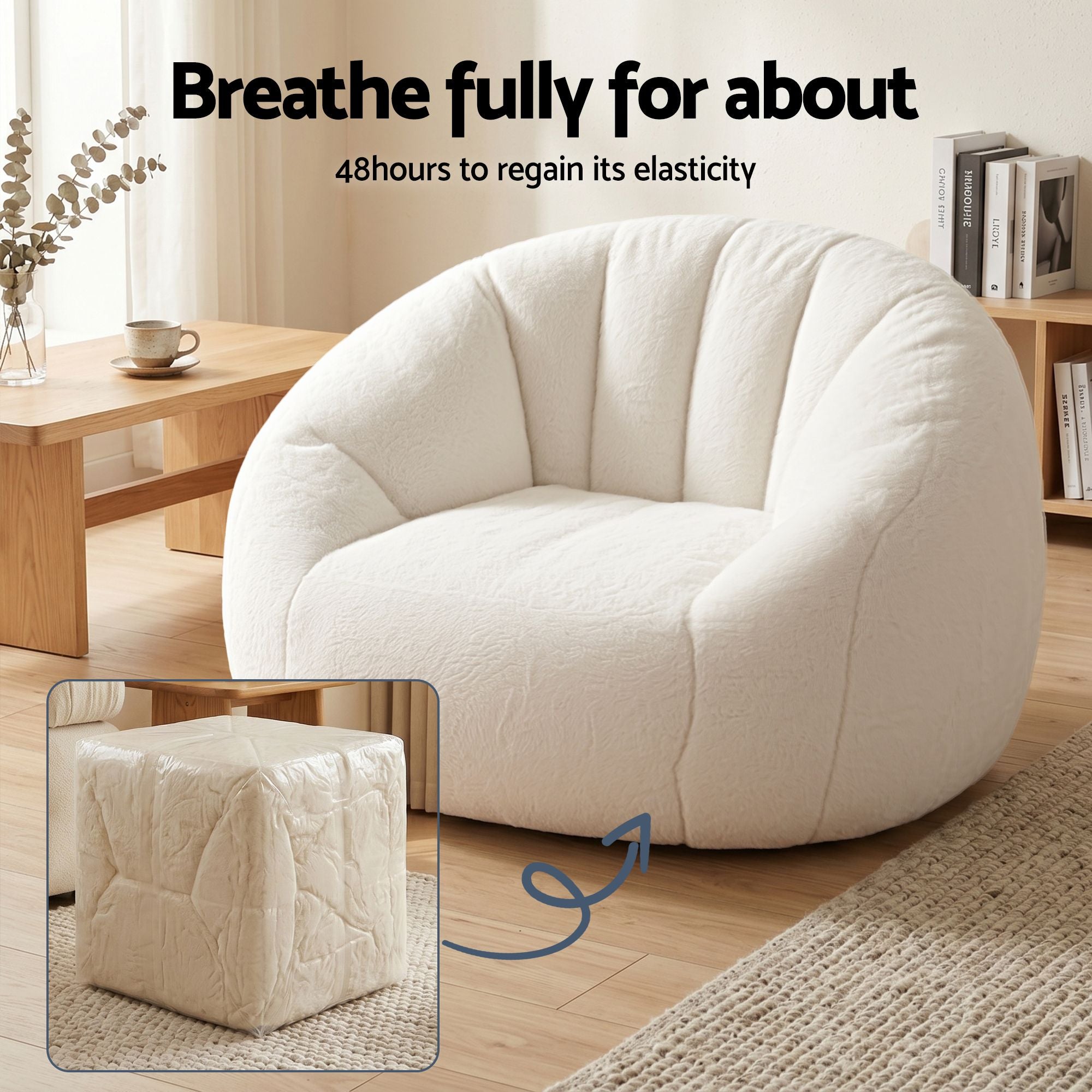 Artiss Single Boneless - White