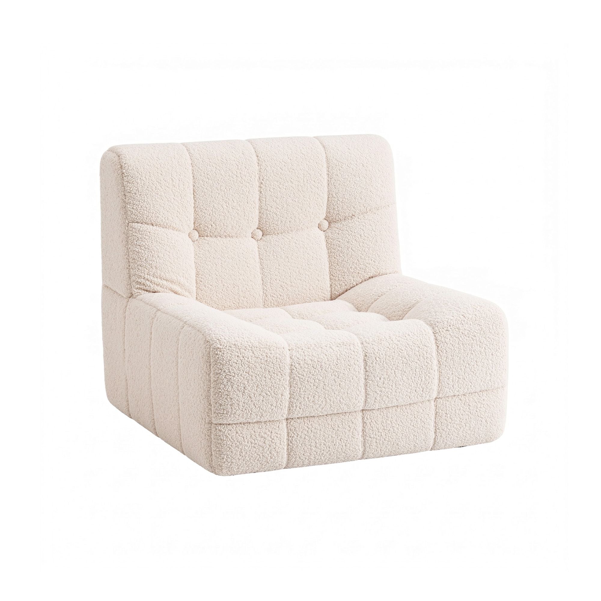 Artiss Single Boneless Couch - White