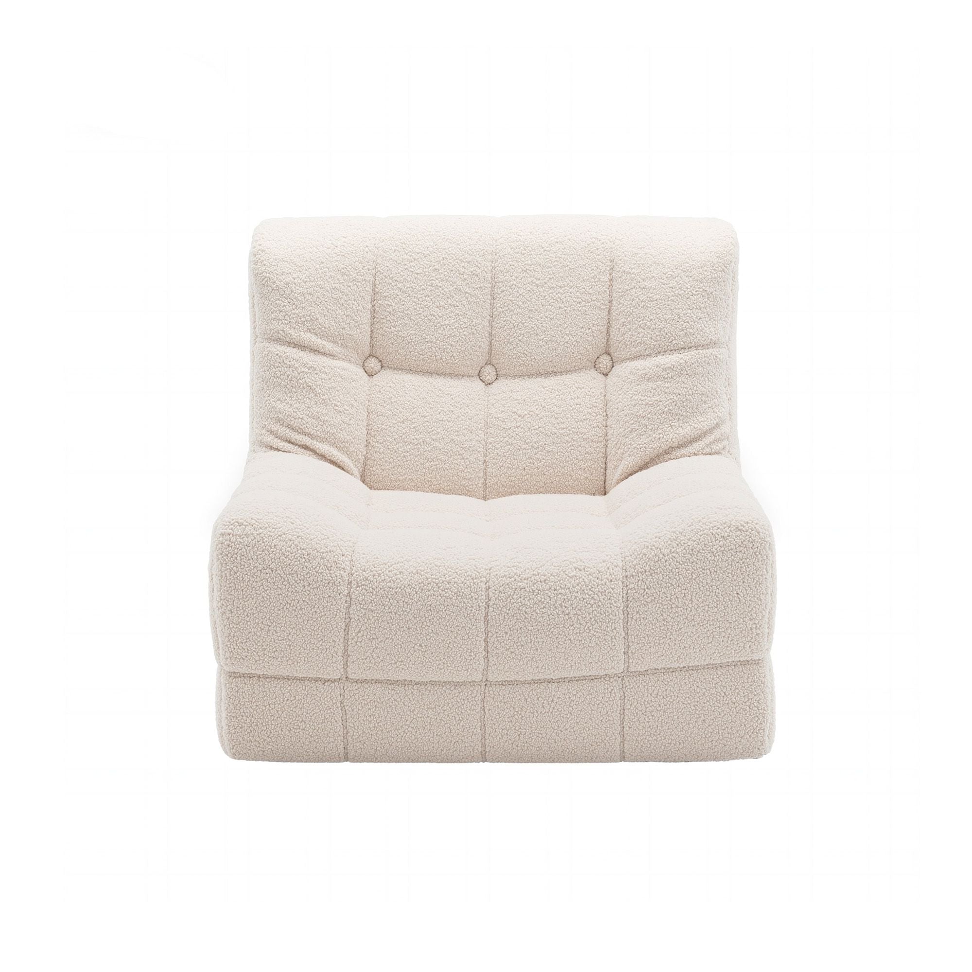 Artiss Single Boneless Couch - White