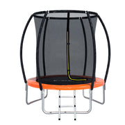 Everfit 6FT Trampoline for Kids w/ Ladder Trampoline Enclosure Safety Net Rebounder Orange