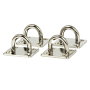 4X M6 304 Stainless Steel Oblong Pad Eye Plate Marine Hardware Staple Hook