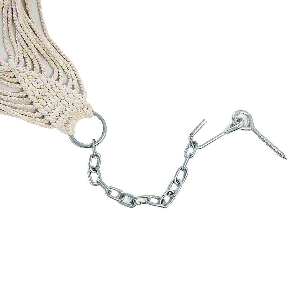 4m Traditional Cotton Rope Hammock with Hanging Hardware