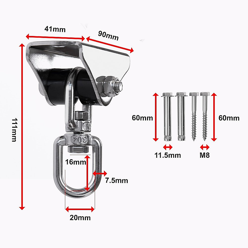 Silent Swing Hanger Heavy Duty Stainless Steel Swing Hook with Swivel Bearing
