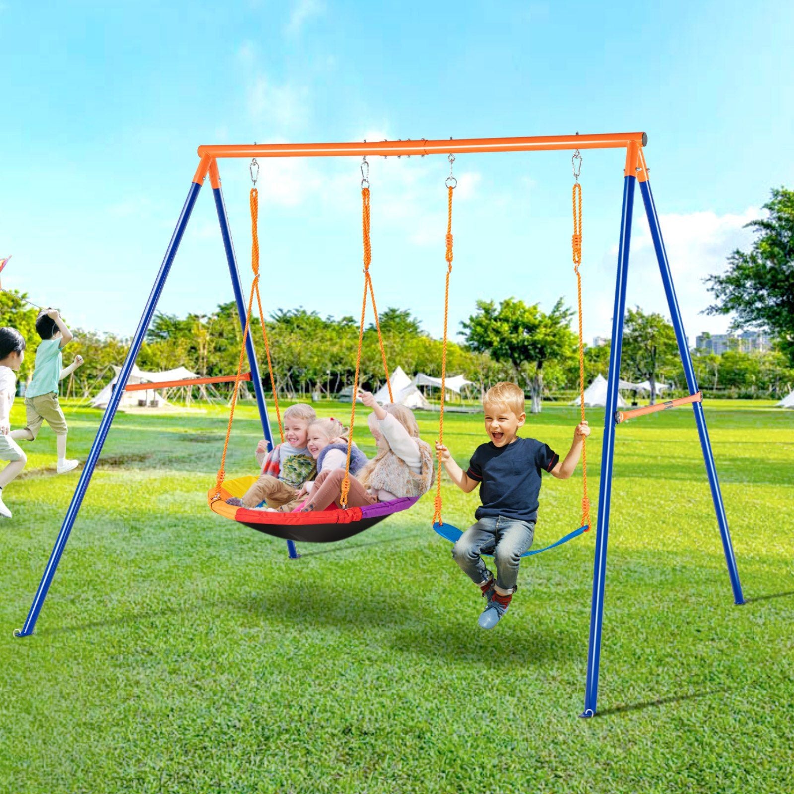 Swing Sets - 1 Saucer Swing Seat, 1 Belt Swing Seat