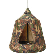 VEVOR Hanging Tree Tent, 330 LBS Capacity Hanging Tent Swing for Indoor and Outdoor Hammock Sensory Swing Chair w/LED Lights String, Inflatable Base, Ceiling Swing Pod Play Tent for Kids & Adults