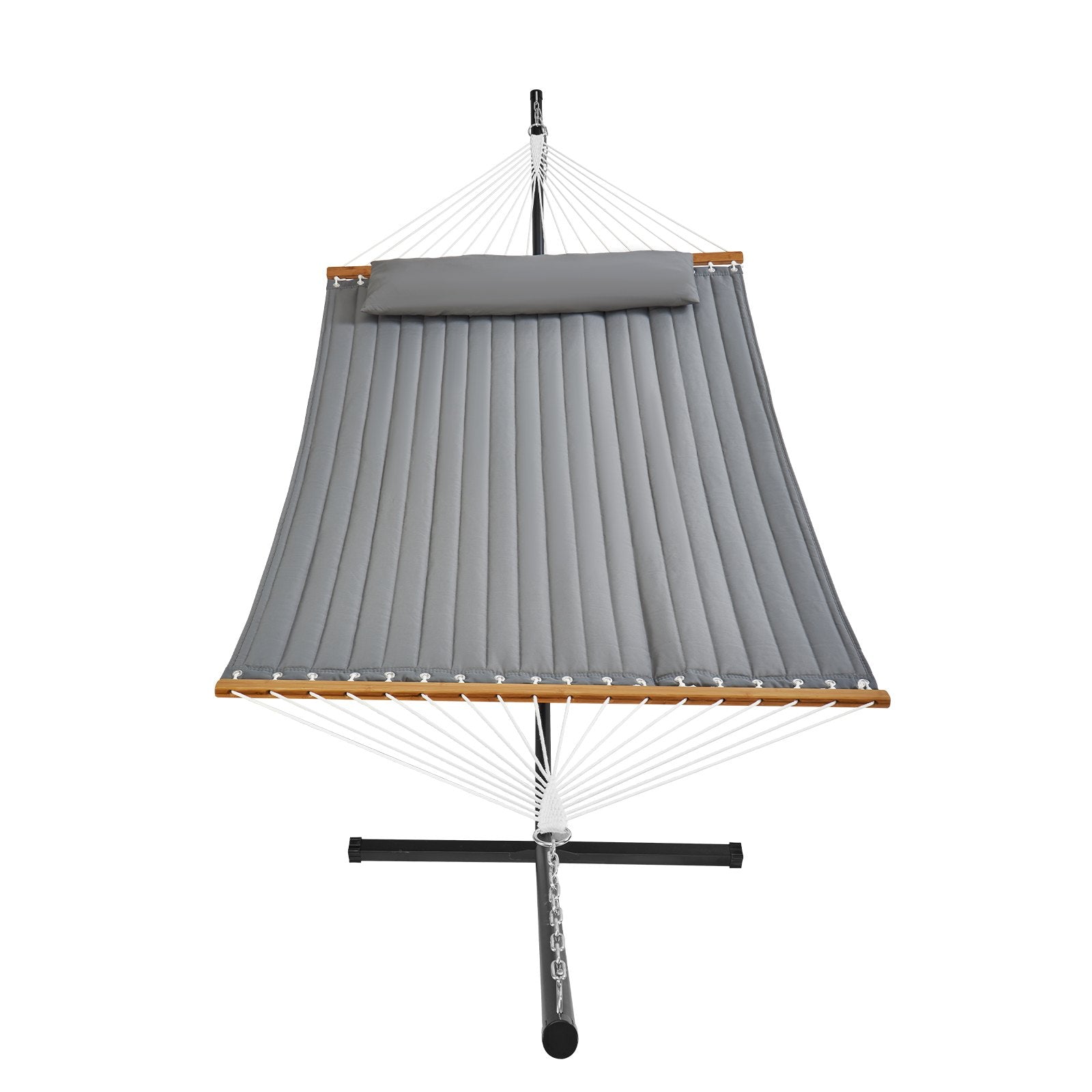 VEVOR Double Quilted Fabric Hammock Two Person Hammock with Stand 480lb Capacity