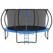 VEVOR 14FT Trampoline, 450 lbs Trampoline with Enclosure Net, Ladder, and Curved Pole, Heavy Duty Trampoline with Jumping Mat and Spring Cover Padding, Outdoor Recreational Trampolines for Kids Adults